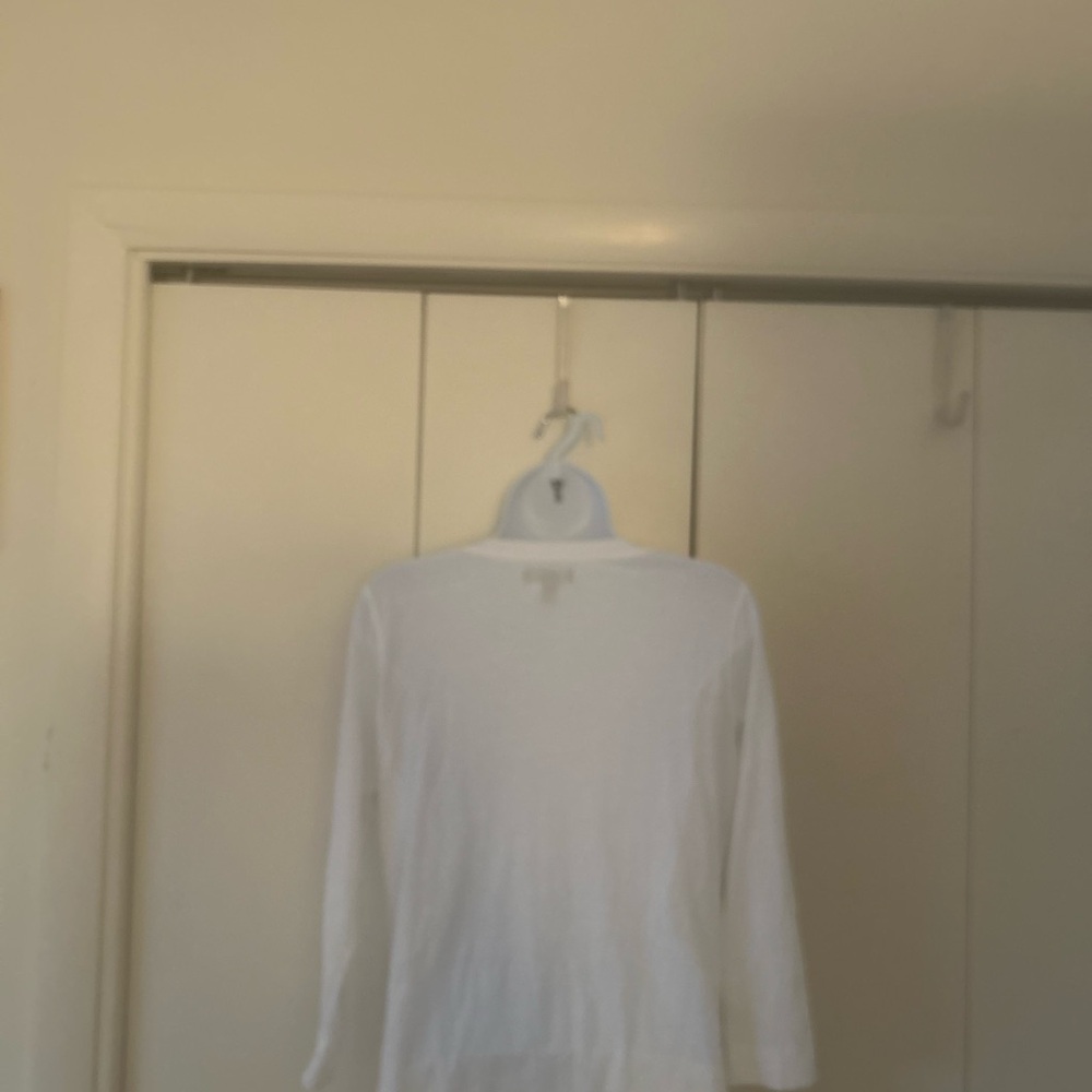 Ralph Lauren Cotton lace embellished half button top S - Picture 5 of 9